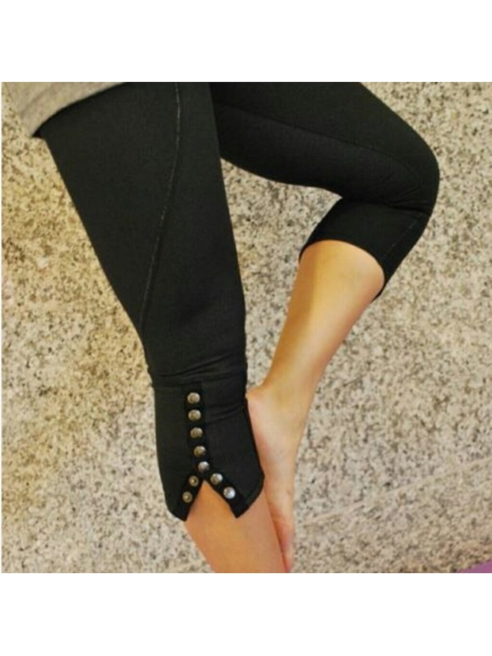 Lululemon button crop leggings